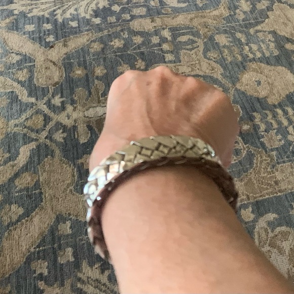 Sterling silver 950 basket weave handmade cuff. - Picture 9 of 9